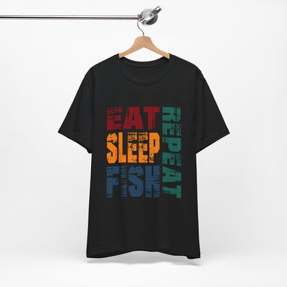 Fishing Lifestyle Tee - Eat Sleep Repeat Graphic Shirt