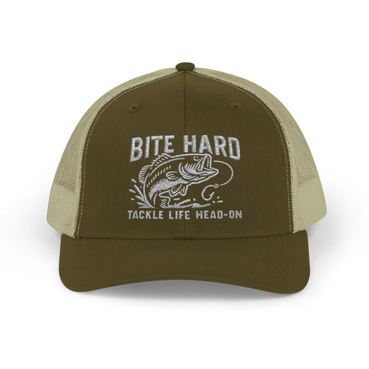 Snapback Trucker Cap - Bite Hard Tackle Like Head On