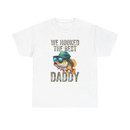 Fishing Dad Unisex Heavy Cotton Tee - We Hooked the Best Daddy Shirt