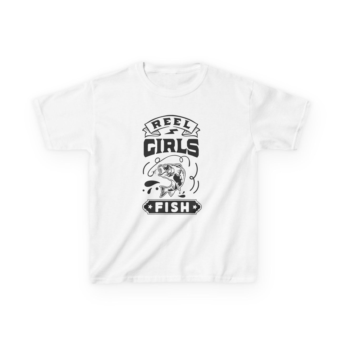 Reel Girls Fish Kids Heavy Cotton™ Tee - Fun Fishing T-Shirt for Young Anglers