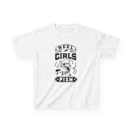 Reel Girls Fish Kids Heavy Cotton™ Tee - Fun Fishing T-Shirt for Young Anglers