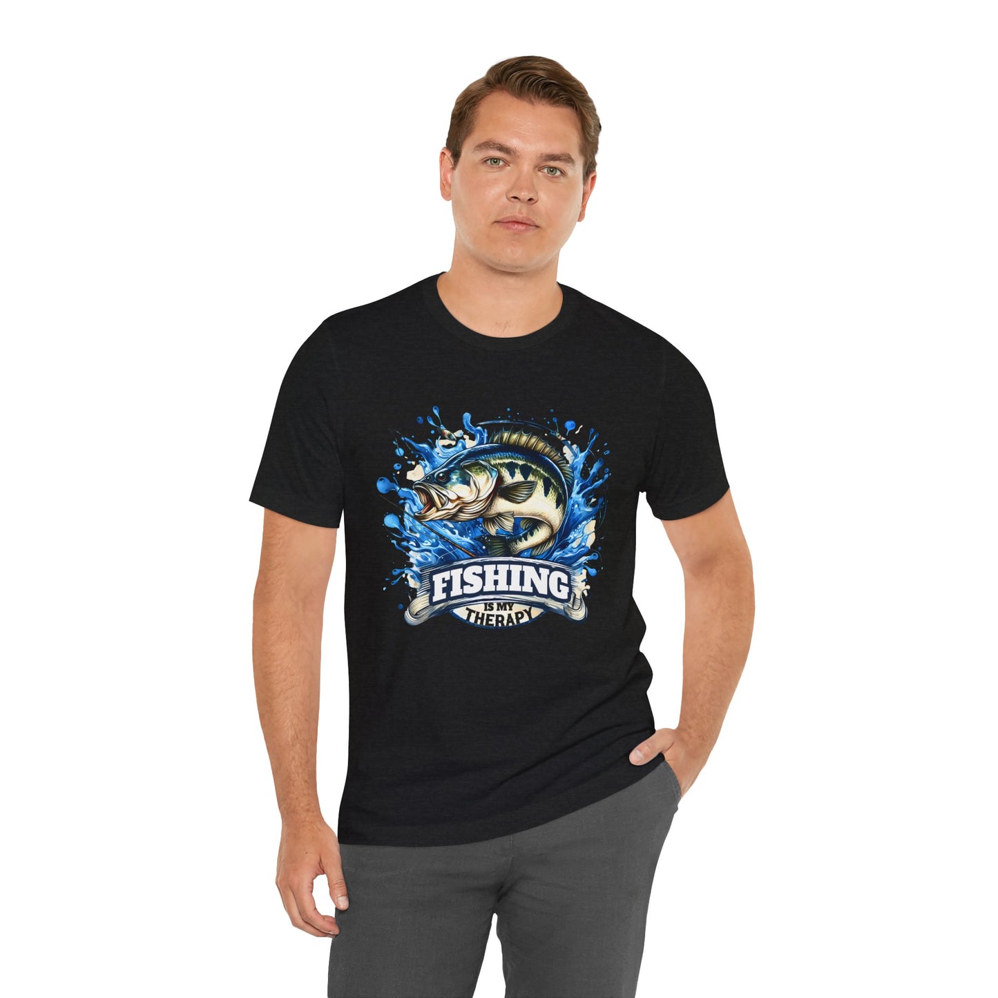 Fishing Is My Therapy Unisex T-Shirt - Perfect Gift for Fishing Enthusiasts