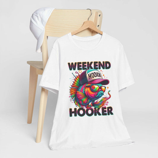 Weekend Hooker Graphic Tee - Fun Colorful Fish Design for Fishing Lovers