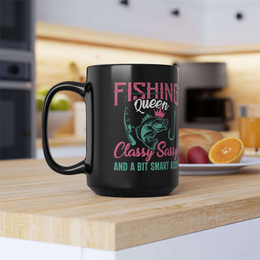 Fishing Queen Mug - Classy, Sassy & a Bit Smart Assy - Perfect Gift for Anglers