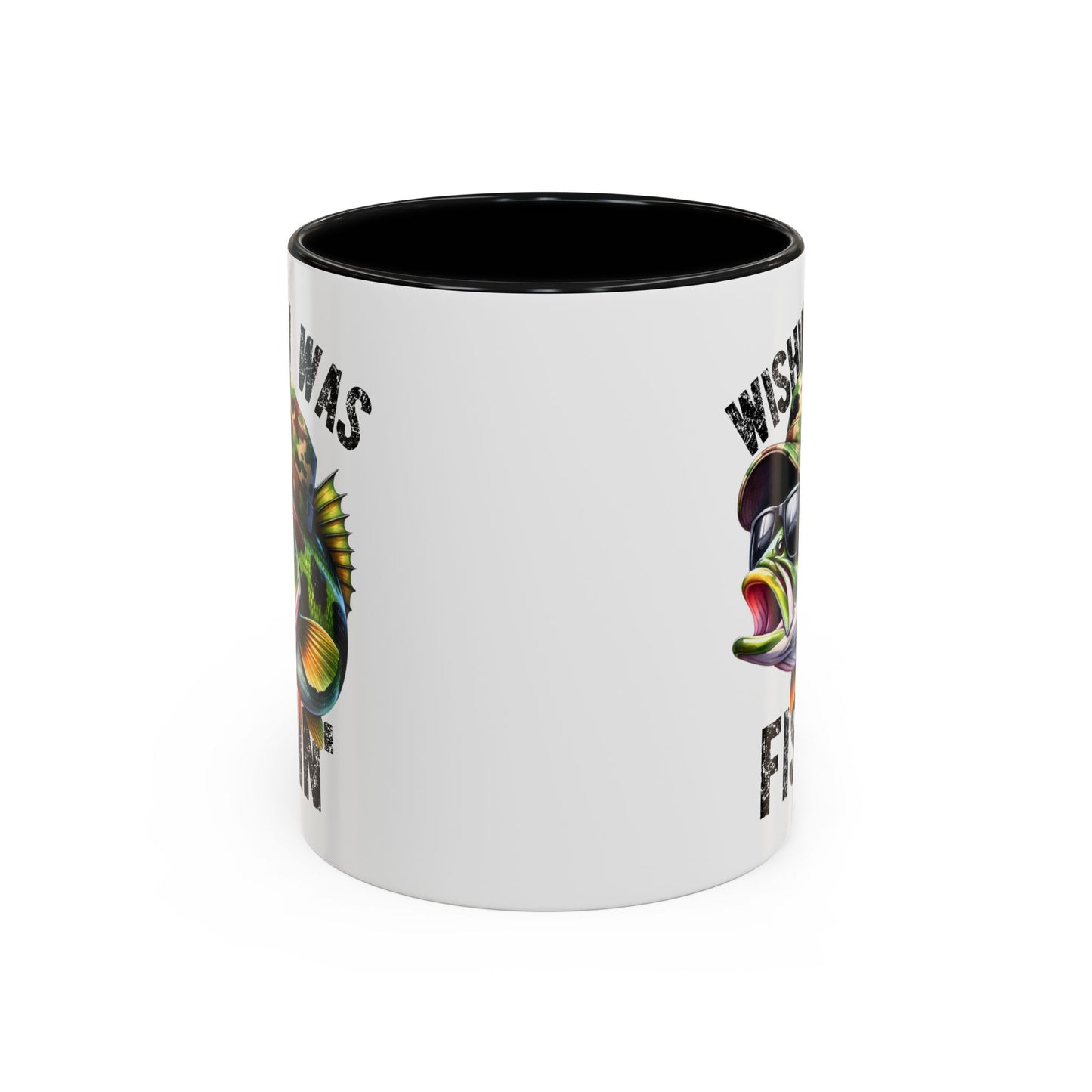 Fishing Enthusiast Coffee Mug - "Wishin' I Was Fishin'" Design