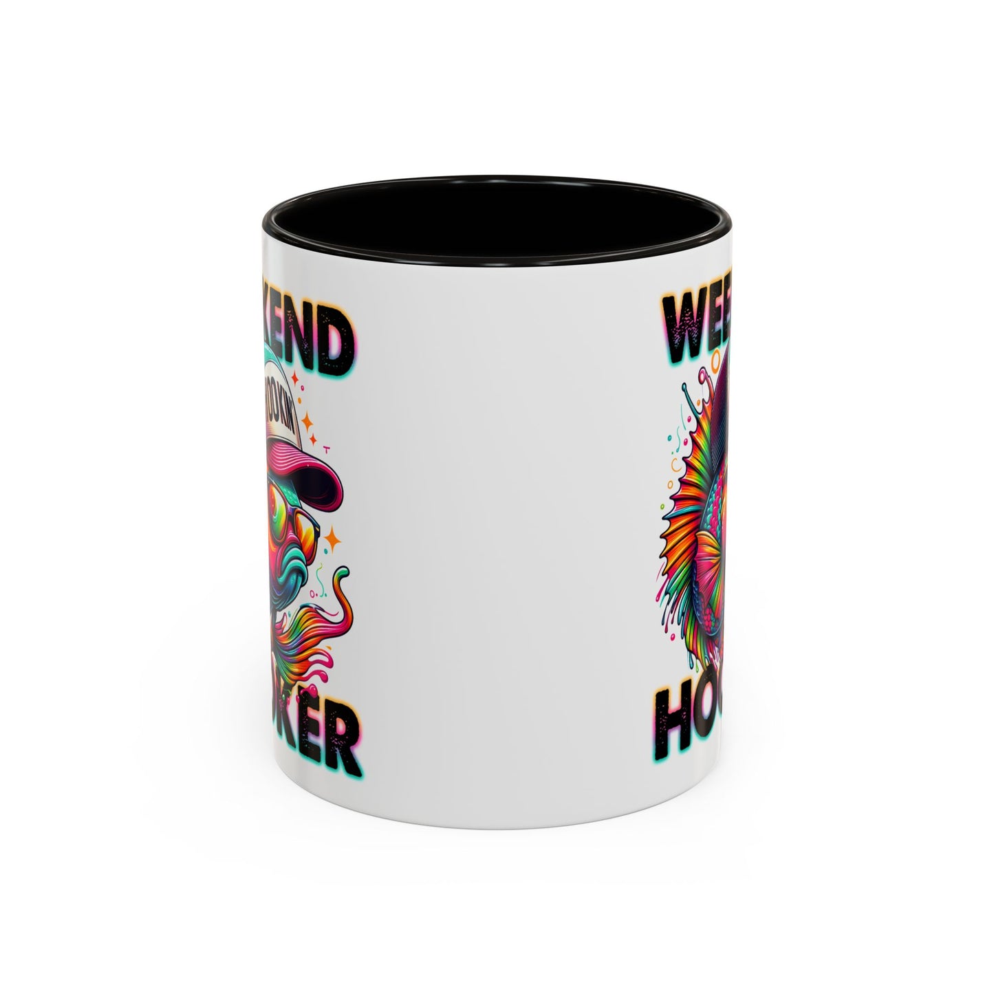 Colorful Weekend Hooker Mug - Fun 11oz & 15oz Coffee Cup for Fishing Enthusiasts