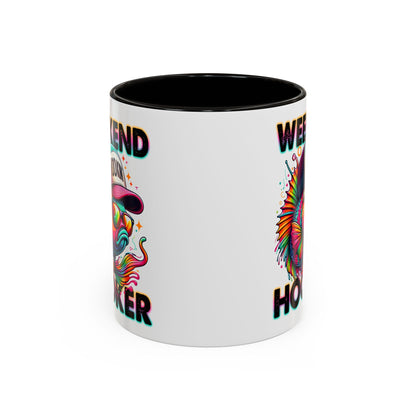 Colorful Weekend Hooker Mug - Fun 11oz & 15oz Coffee Cup for Fishing Enthusiasts