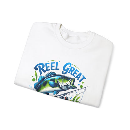 Reel Great Dad Crewneck Sweatshirt - Perfect for Fishing Enthusiasts