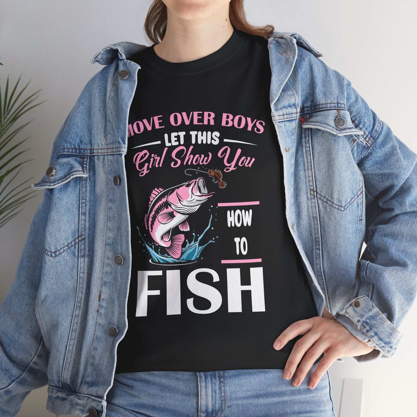Move Over Boys Fishing Tee - Unisex Heavy Cotton Shirt for Anglers