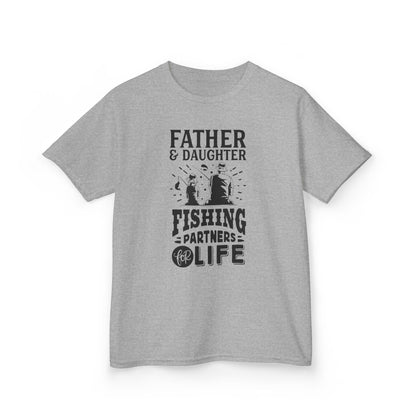 Father & Daughter Fishing Partners Life Kids Tee