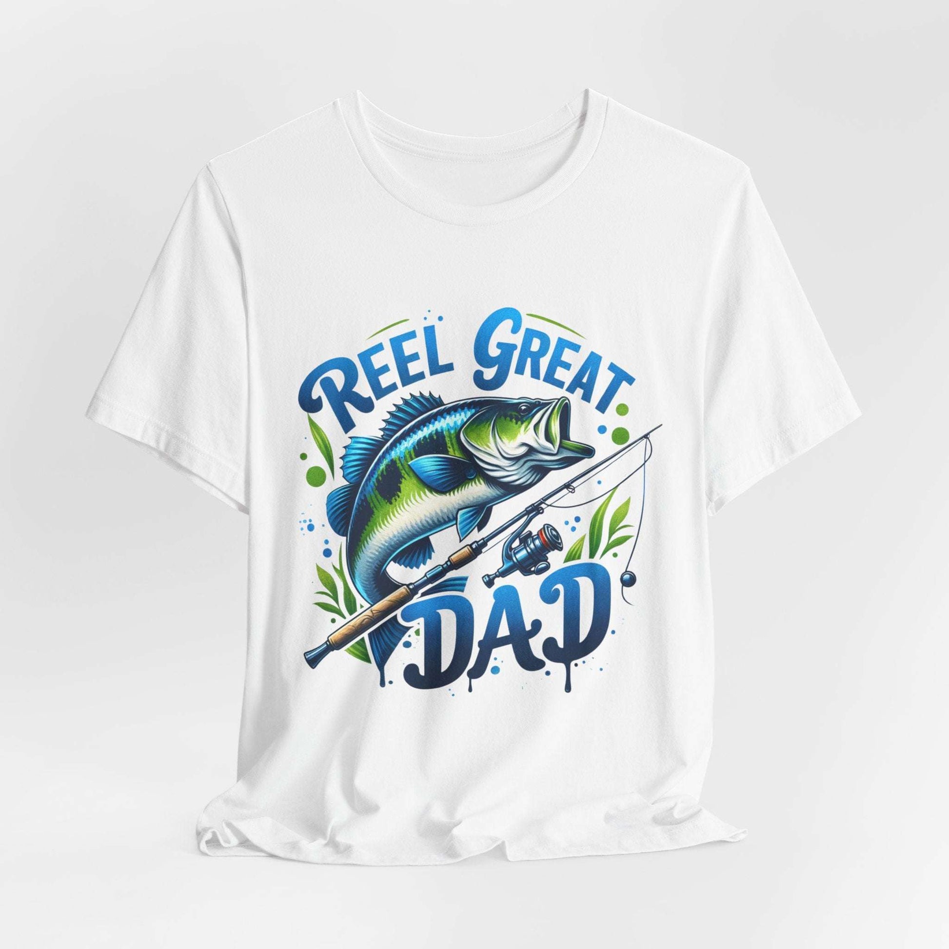 Reel Great Dad Fishing Tee - Unisex Jersey Short Sleeve Shirt for Father's Day