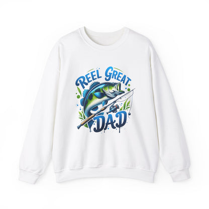 Reel Great Dad Crewneck Sweatshirt - Perfect for Fishing Enthusiasts