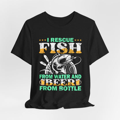 I Rescue Fish From Water and From Bottle Unisex Tee – Perfect Gift for Pet Lovers