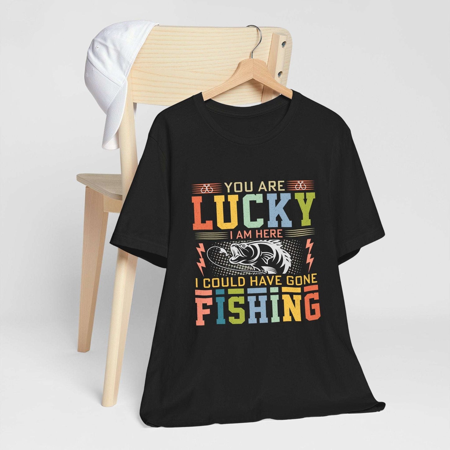 Lucky Fishing Unisex Tee - Perfect Gift for Fishermen